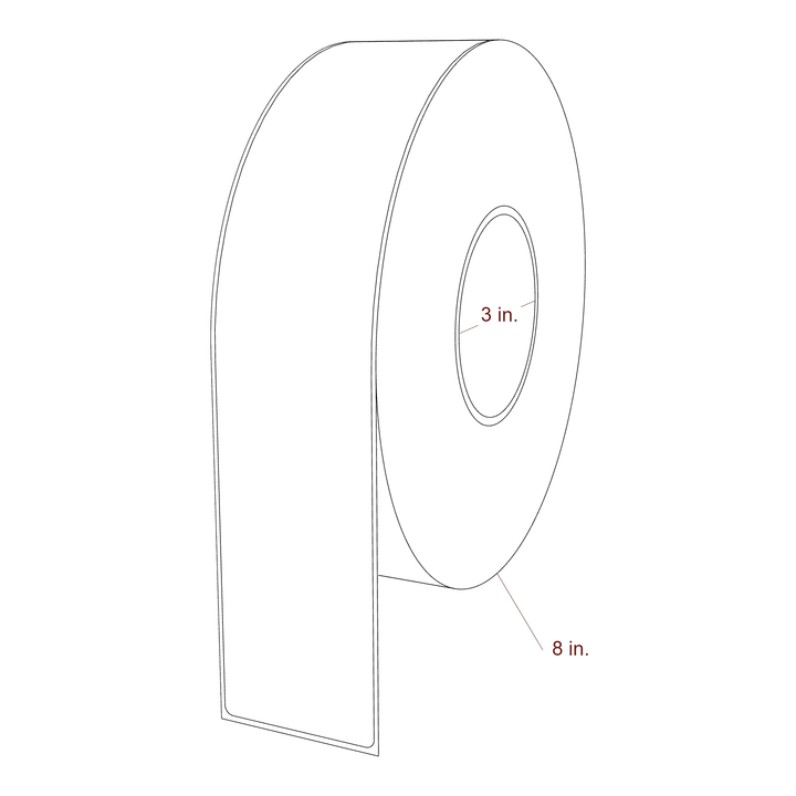 2.25" x 11" Rectangle Roll for Epson ColorWorks & VIPColor Printers; 2.25" x 11" Rectangle Label Diagram