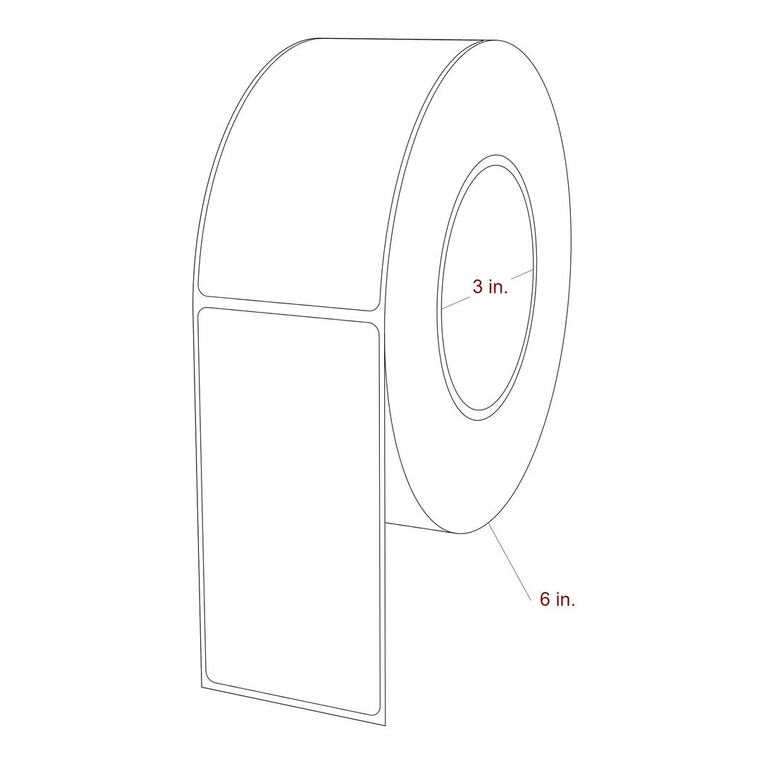 2.25" x 4.4375" Rectangle Roll for Epson ColorWorks, VIPColor & Primera Printers; 2.25" x 4.4375" Rectangle Label Diagram