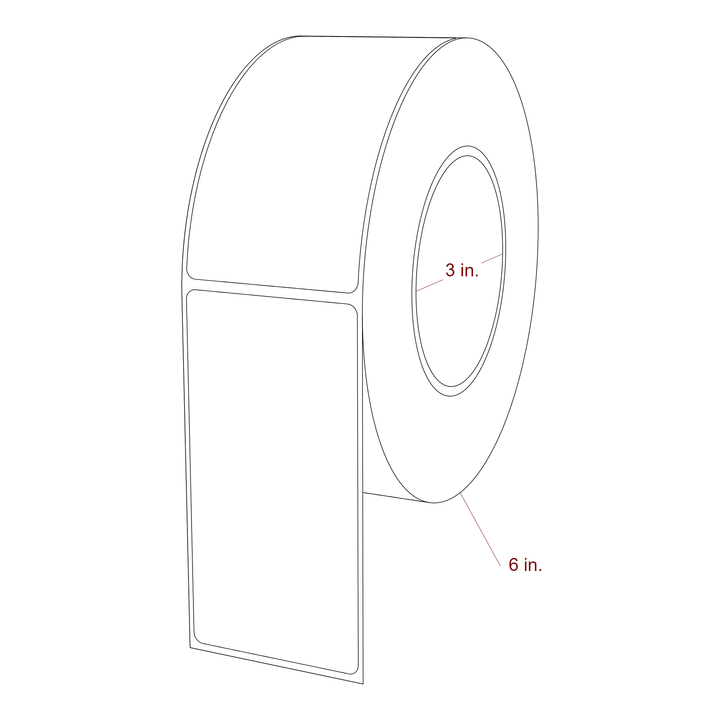 2.25" x 4.4375" Rectangle Roll for Epson ColorWorks, VIPColor & Primera Printers; 2.25" x 4.4375" Rectangle Label Diagram