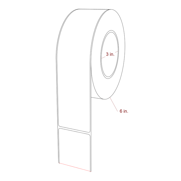 2.25" x 9" Rectangle Roll for Epson ColorWorks, VIPColor & Primera Printers; 2.25" x 9" Rectangle Label Diagram