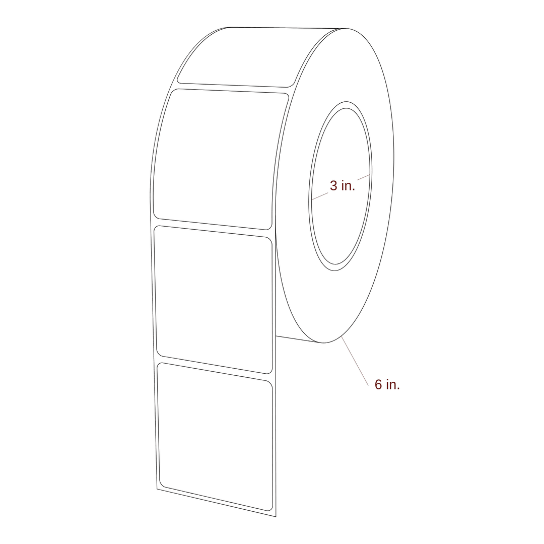 2.313" x 2.4" Rectangle Roll for Epson ColorWorks, VIPColor & Primera Printers; 2.313" x 2.4" Rectangle Label Diagram