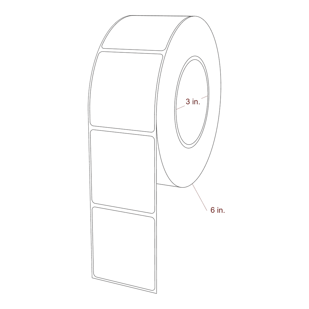 2.313" x 2.5" Rectangle Roll for Epson ColorWorks, VIPColor & Primera Printers; 2.313" x 2.5" Rectangle Label Diagram