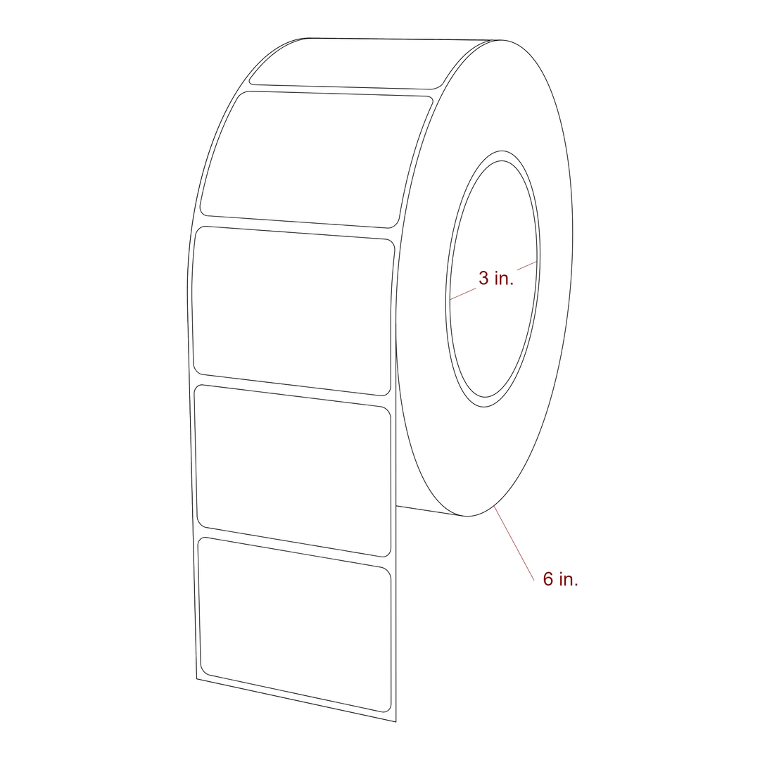 2.563" x 1.75" Rectangle Roll for Epson ColorWorks, VIPColor & Primera Printers; 2.563" x 1.75" Rectangle Label Diagram
