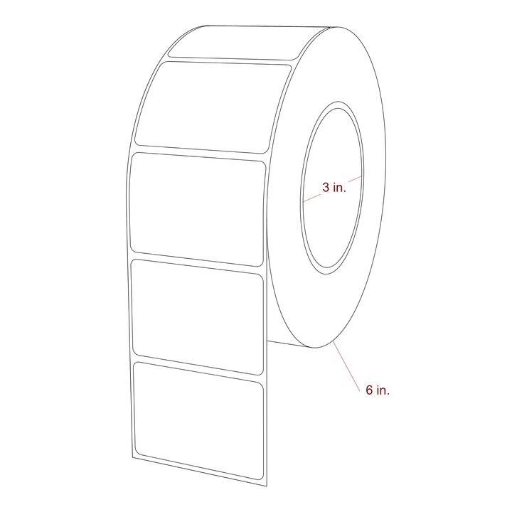2.563" x 1.75" Rectangle Roll for Epson ColorWorks, VIPColor & Primera Printers; 2.563" x 1.75" Rectangle Label Diagram