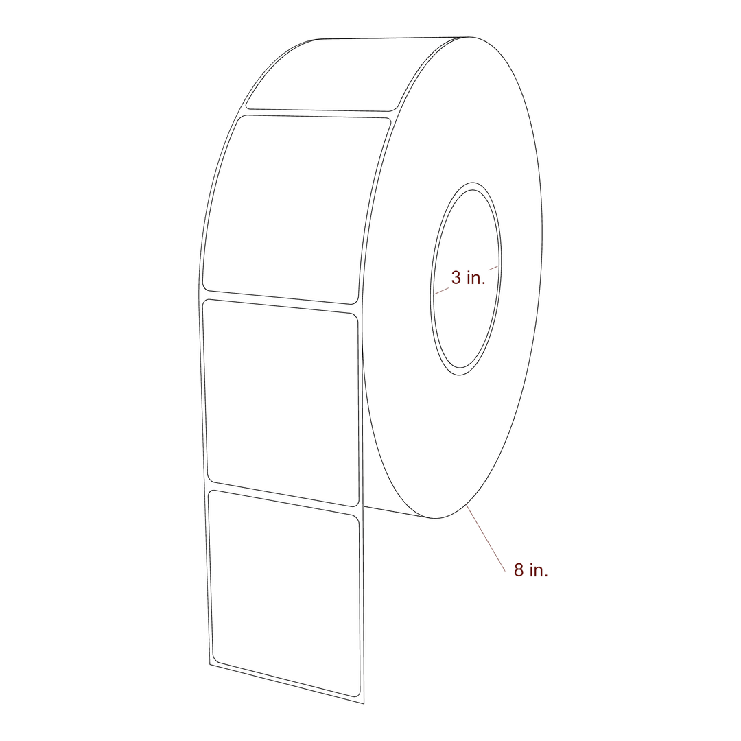 2.563" x 2.8125" Rectangle Roll for Epson ColorWorks & VIPColor Printers; 2.563" x 2.8125" Rectangle Label Diagram