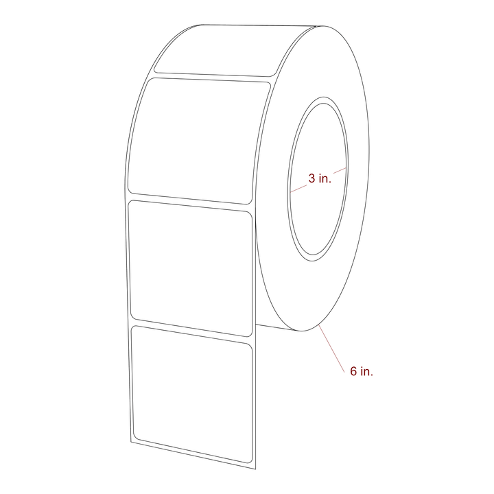 2.5 inch x 2.25 inch Rectangle Inkjet Label Roll