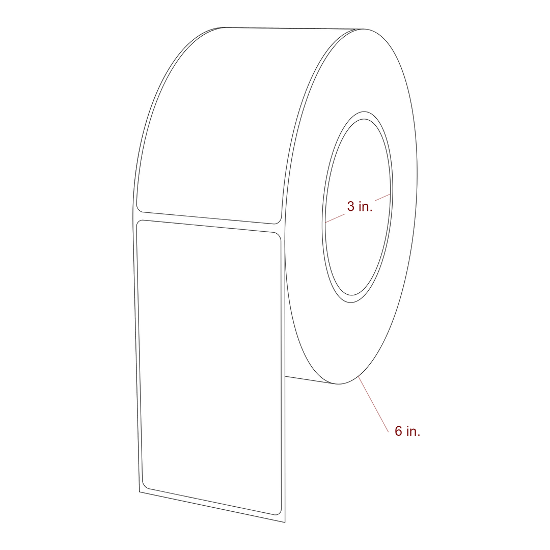 2.5" x 4.4375" Rectangle Roll for Epson ColorWorks, VIPColor & Primera Printers; 2.5" x 4.4375" Rectangle Label Diagram