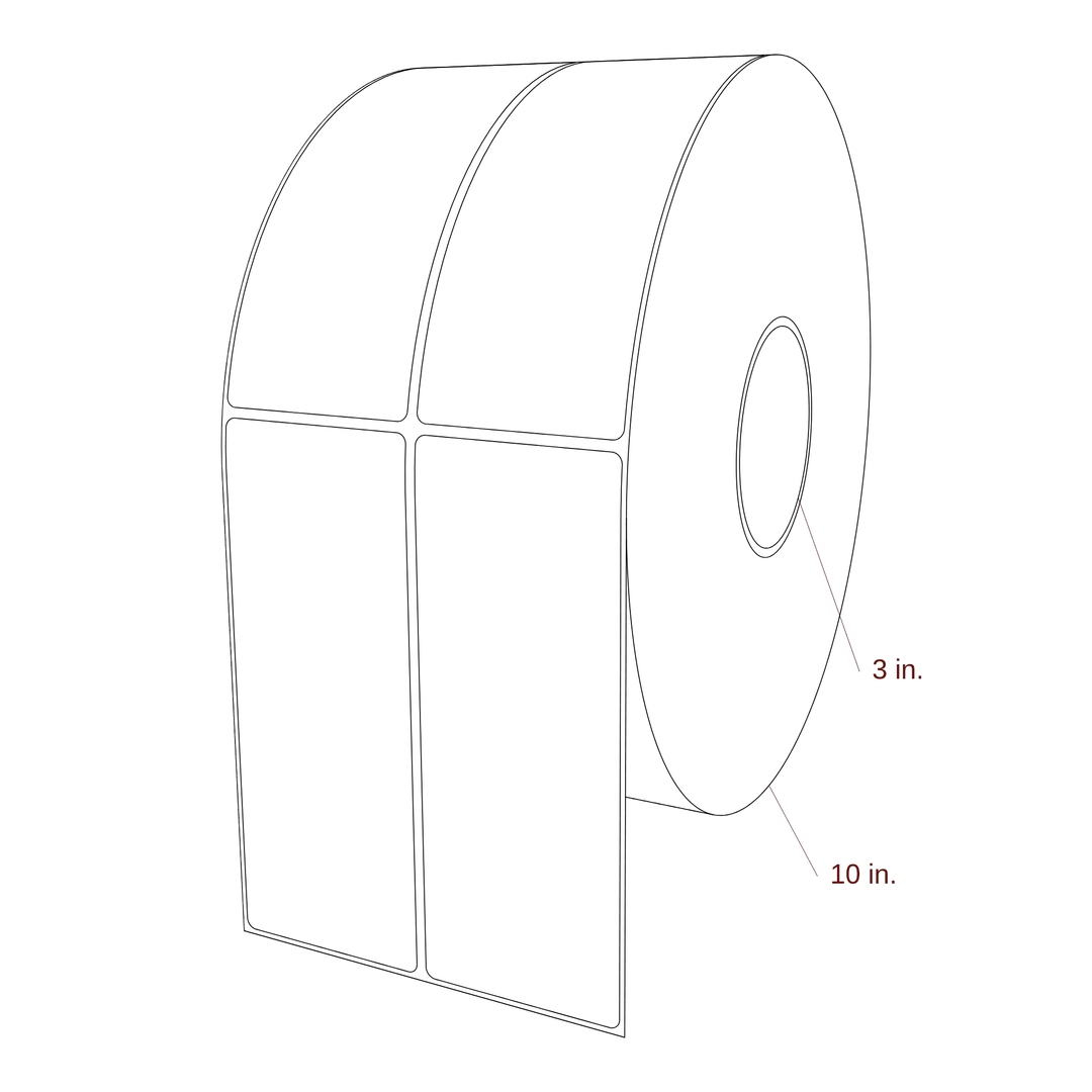 2.5" x 6.5" Inkjet Label Rolls | 2-Up | Fits Epson ColorWorks, VIPColor & Primera