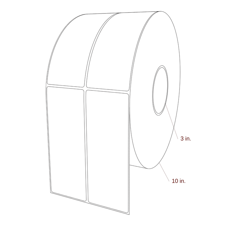 2.5" x 6.5" Inkjet Label Rolls | 2-Up | Fits Epson ColorWorks, VIPColor & Primera