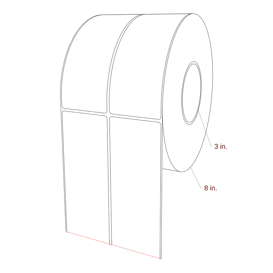 2.5" x 6.5" Inkjet Label Rolls | 2-Up | Fits Epson ColorWorks, VIPColor & Primera