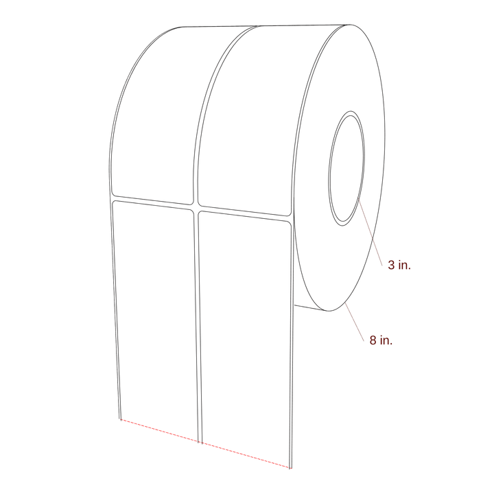 2.5" x 6.5" Inkjet Label Rolls | 2-Up | Fits Epson ColorWorks, VIPColor & Primera