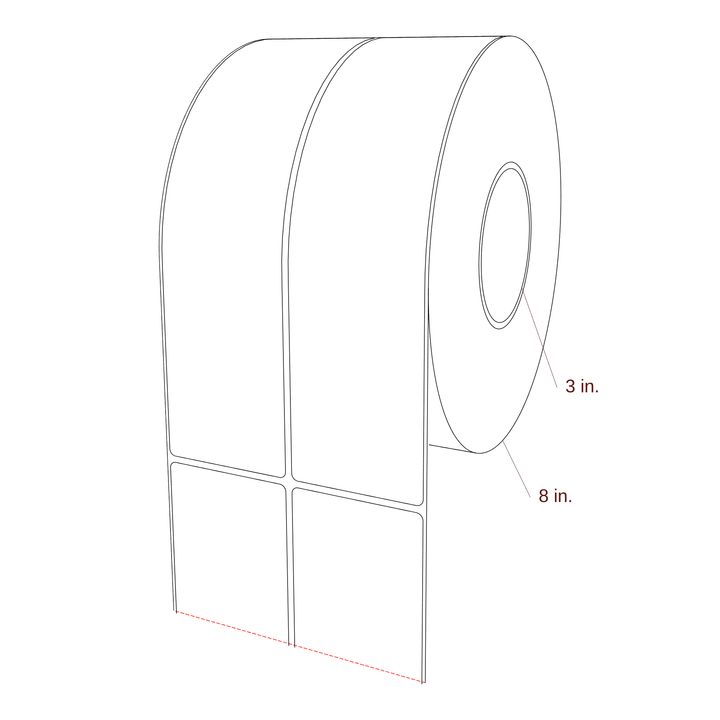 2.5" x 9.75" Inkjet Label Rolls | 2-Up | Fits Epson ColorWorks, VIPColor & Primera
