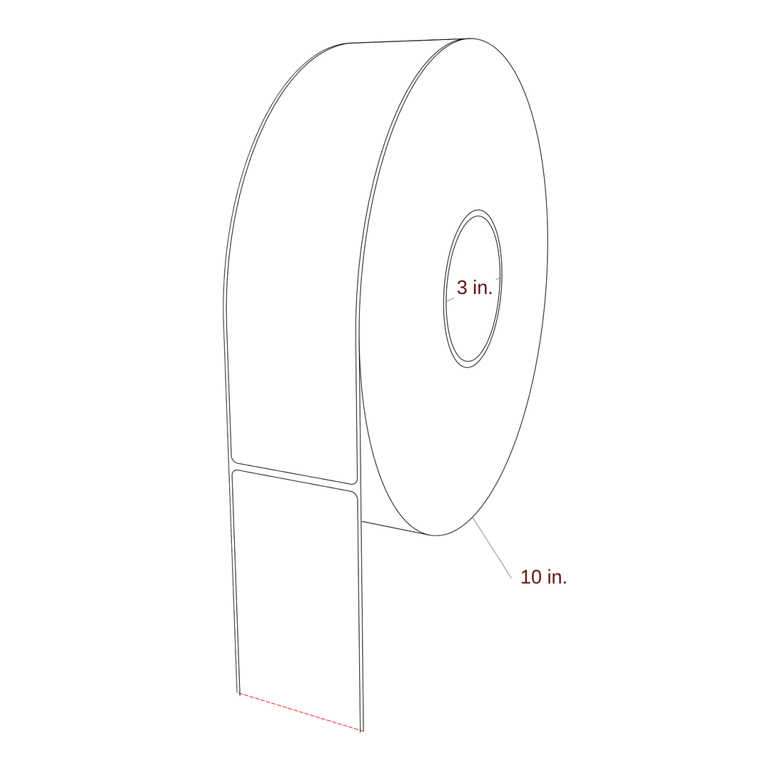 2.5" x 9.75" Inkjet Label Rolls | Fits Epson ColorWorks, VIPColor & Primera