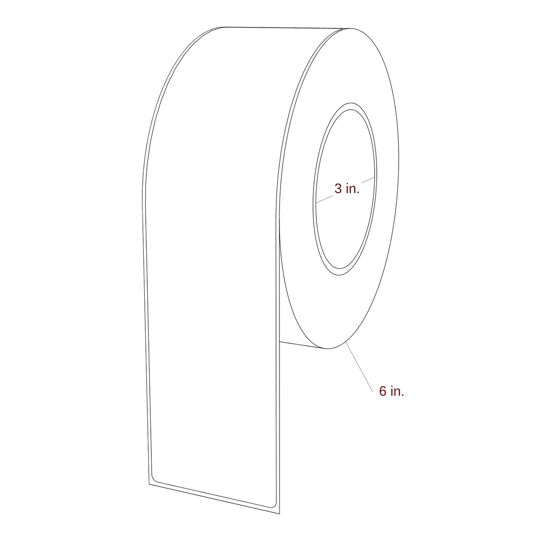 2.5" x 9.75" Rectangle Roll for Epson ColorWorks, VIPColor & Primera Printers; 2.5" x 9.75" Rectangle Label Diagram