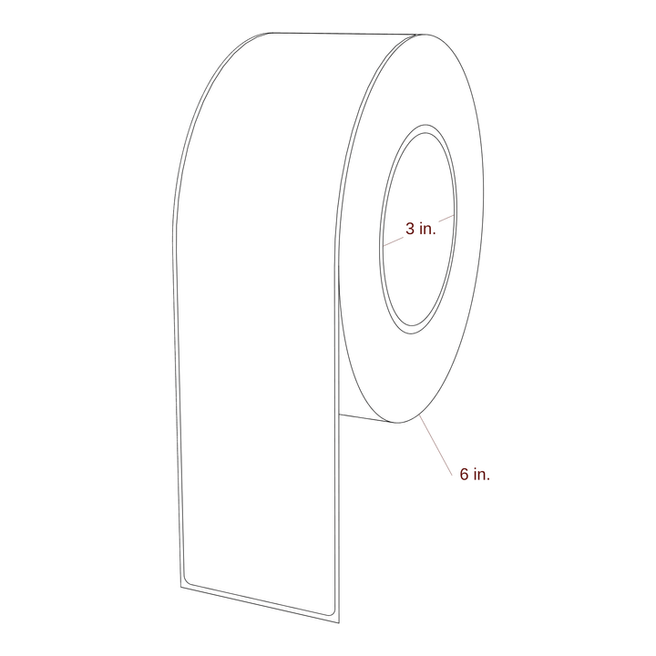 2.5" x 9.75" Rectangle Roll for Epson ColorWorks, VIPColor & Primera Printers; 2.5" x 9.75" Rectangle Label Diagram