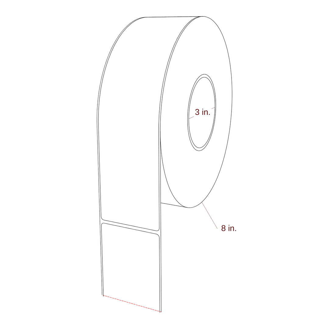 2.5" x 9.75" Inkjet Label Rolls | Fits Epson ColorWorks, VIPColor & Primera