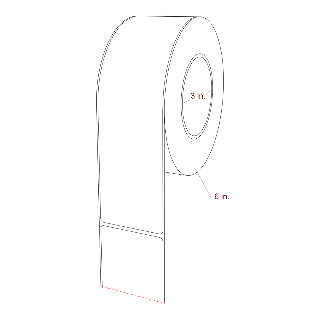 2.5" x 9" Rectangle Roll for Epson ColorWorks, VIPColor & Primera Printers; 2.5" x 9" Rectangle Label Diagram