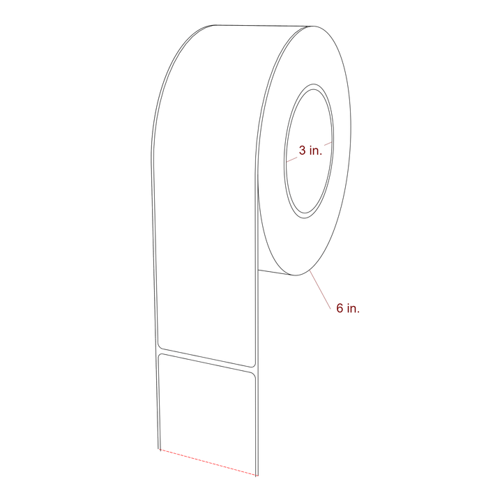 2.5" x 9" Rectangle Roll for Epson ColorWorks, VIPColor & Primera Printers; 2.5" x 9" Rectangle Label Diagram