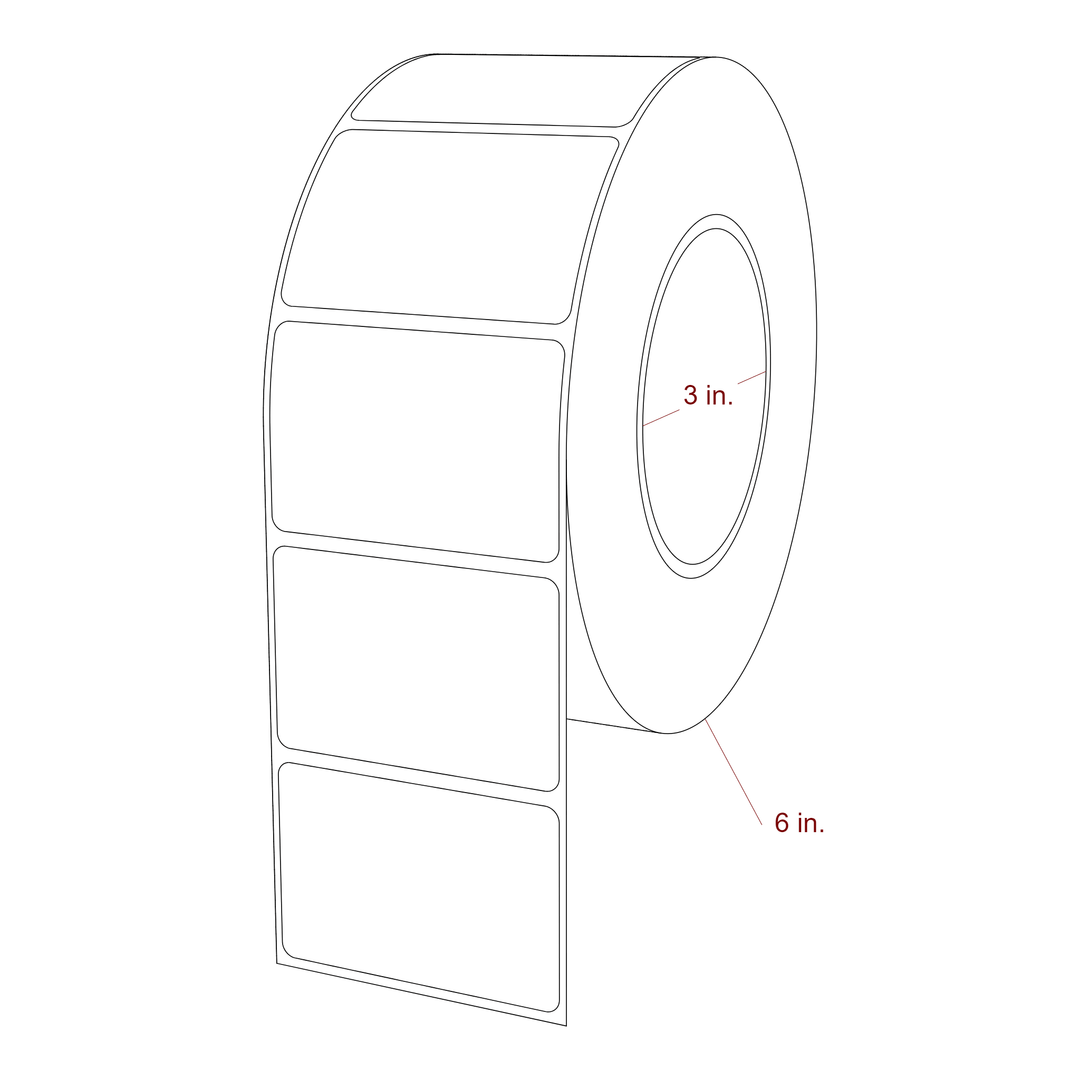 2.625" x 1.75" Rectangle Roll for Epson ColorWorks, VIPColor & Primera Printers; 2.625" x 1.75" Rectangle Label Diagram