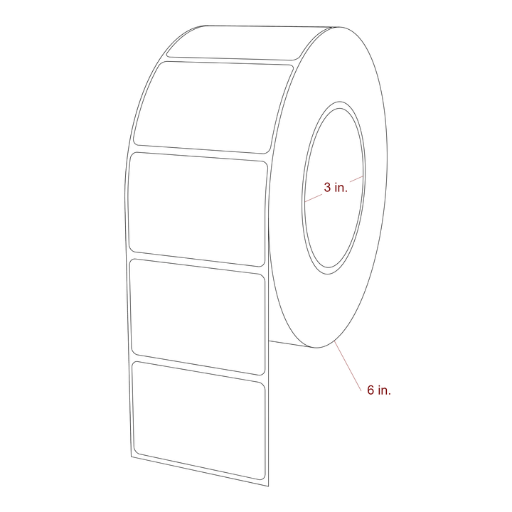 2.625" x 1.75" Rectangle Roll for Epson ColorWorks, VIPColor & Primera Printers; 2.625" x 1.75" Rectangle Label Diagram