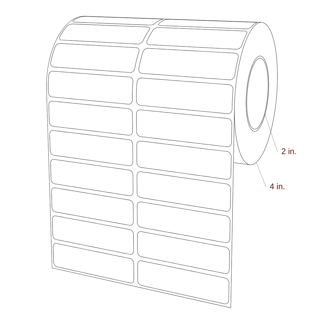 2.75" x 0.75" Rectangle Roll for Epson ColorWorks & Primera Printers; 2.75" x 0.75" Rectangle Label Diagram