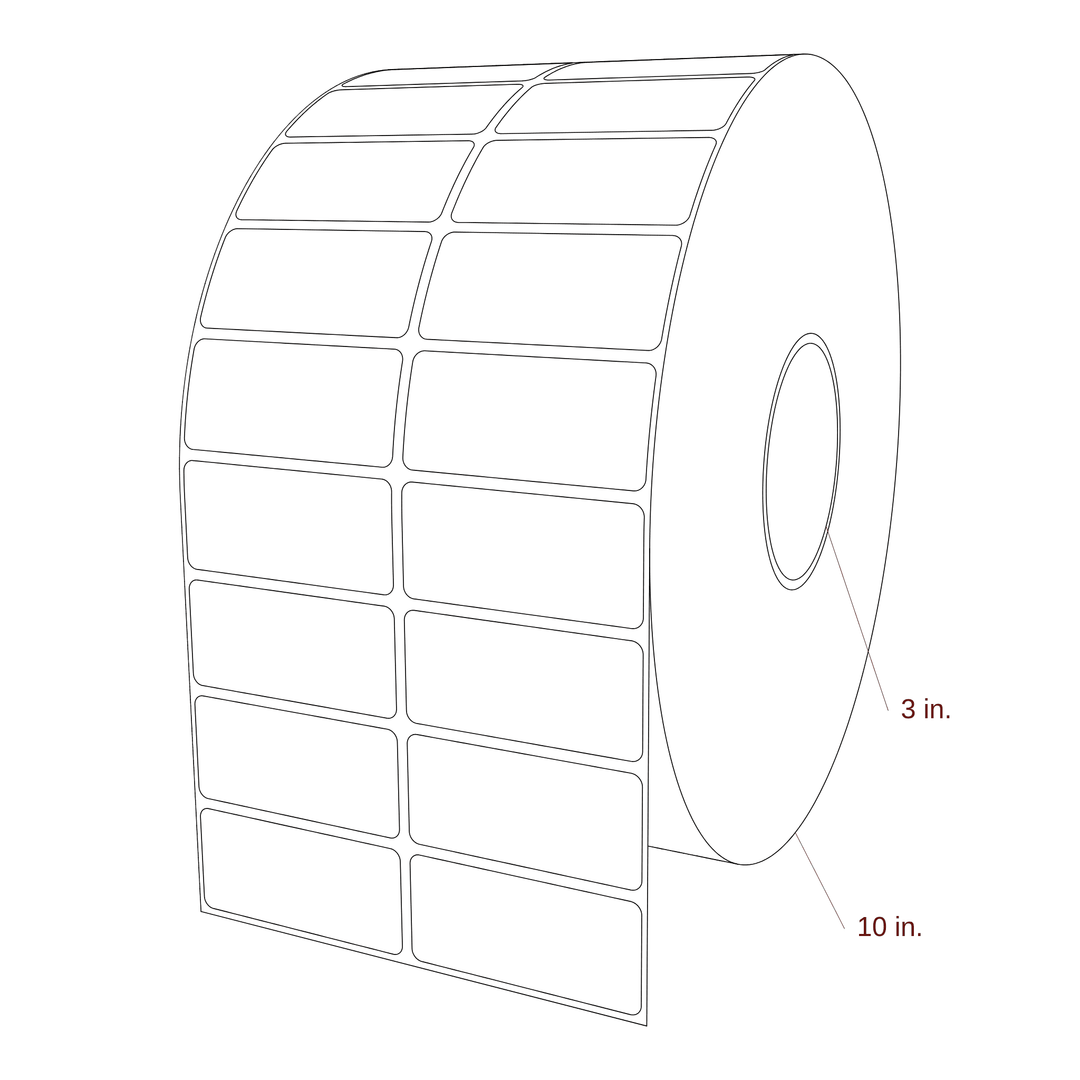 2.75" x 1.25" Inkjet Label Rolls | 2-Up | Fits Epson ColorWorks, VIPColor & Primera