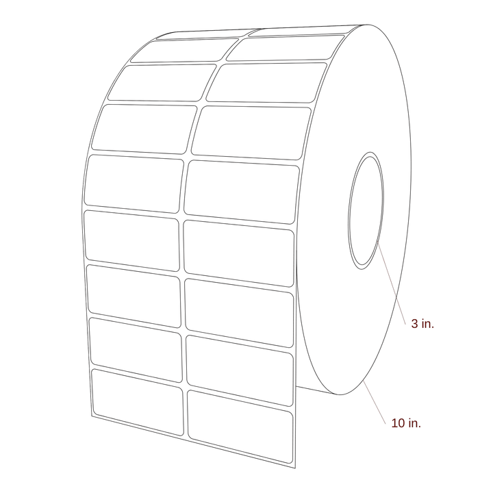 2.75" x 1.25" Inkjet Label Rolls | 2-Up | Fits Epson ColorWorks, VIPColor & Primera