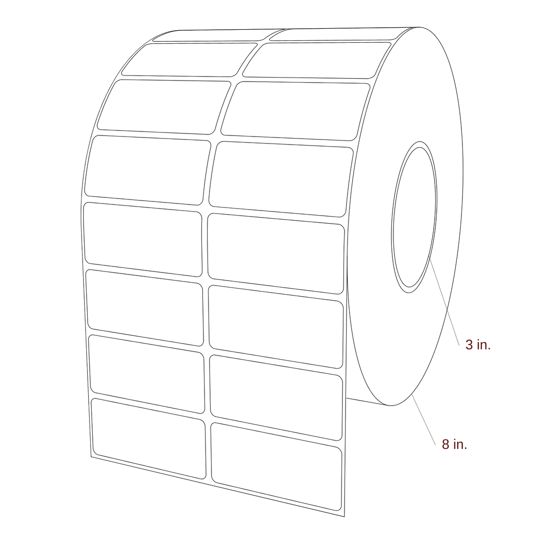 2.75" x 1.25" Inkjet Label Rolls | 2-Up | Fits Epson ColorWorks, VIPColor & Primera