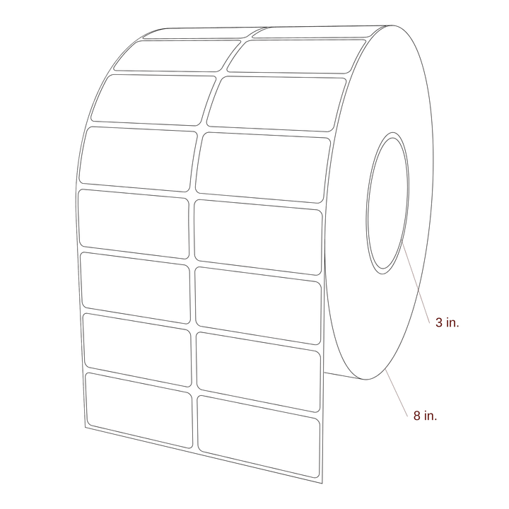 2.75" x 1.25" Inkjet Label Rolls | 2-Up | Fits Epson ColorWorks, VIPColor & Primera