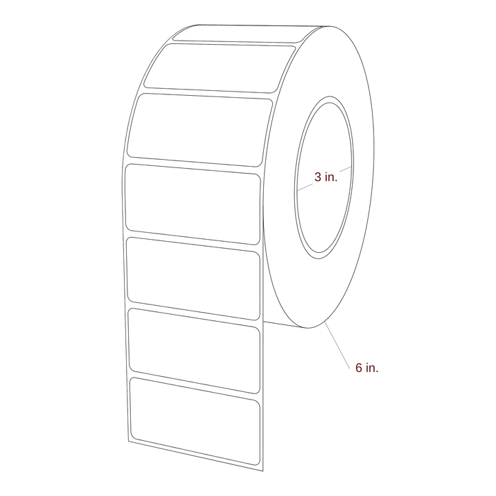 2.75" x 1.25" Rectangle Roll for Epson ColorWorks, VIPColor & Primera Printers; 2.75" x 1.25" Rectangle Label Diagram
