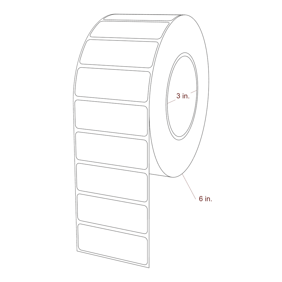 2.75" x 1" Rectangle Roll for Epson ColorWorks, VIPColor & Primera Printers; 2.75" x 1" Rectangle Label Diagram