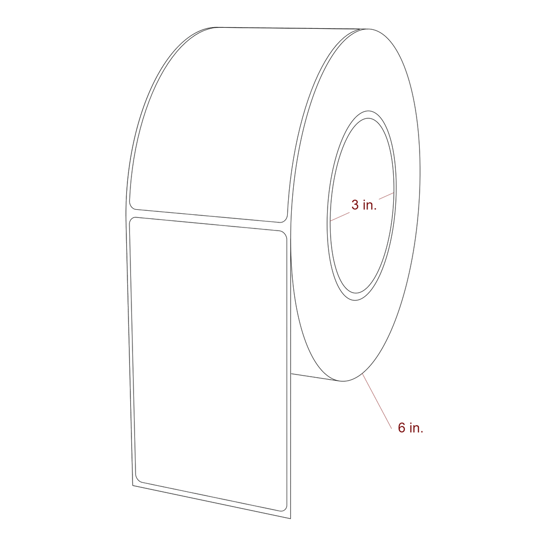 2.75" x 4.4375" Rectangle Roll for Epson ColorWorks, VIPColor & Primera Printers; 2.75" x 4.4375" Rectangle Label Diagram