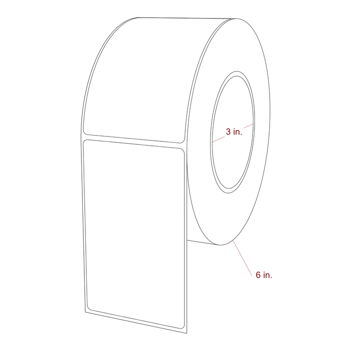 2.75" x 4.4375" Rectangle Roll for Epson ColorWorks, VIPColor & Primera Printers; 2.75" x 4.4375" Rectangle Label Diagram