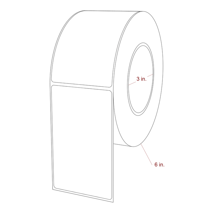 2.75" x 4.5" Rectangle Roll for Epson ColorWorks, VIPColor & Primera Printers; 2.75" x 4.5" Rectangle Label Diagram