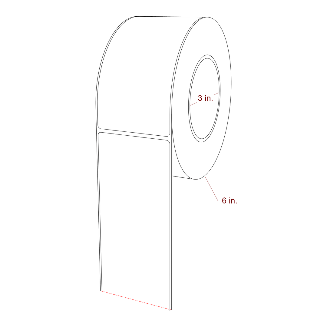 2.75" x 5.4375" Rectangle Roll for Epson ColorWorks, VIPColor & Primera Printers; 2.75" x 5.4375" Rectangle Label Diagram