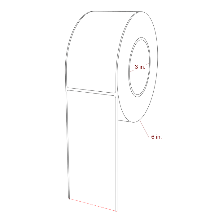2.75" x 5.4375" Rectangle Roll for Epson ColorWorks, VIPColor & Primera Printers; 2.75" x 5.4375" Rectangle Label Diagram