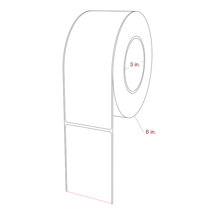 2.75" x 7.5" Rectangle Roll for Epson ColorWorks, VIPColor & Primera Printers; 2.75" x 7.5" Rectangle Label Diagram
