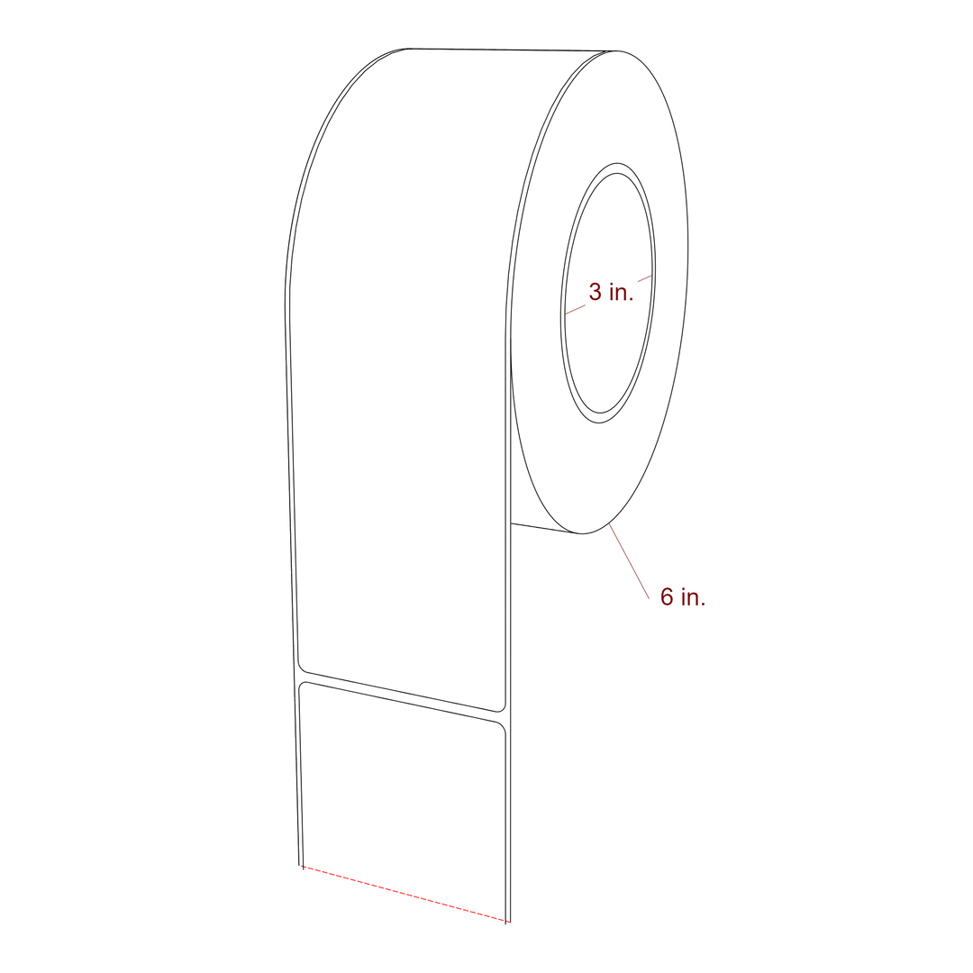 2.75" x 9" Rectangle Roll for Epson ColorWorks, VIPColor & Primera Printers; 2.75" x 9" Rectangle Label Diagram