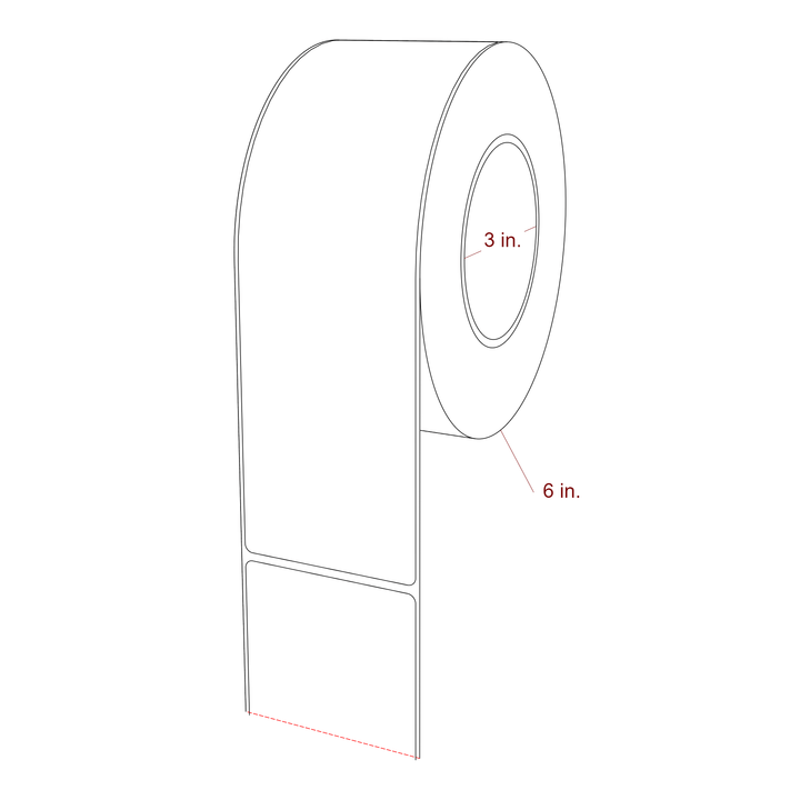 2.75" x 9" Rectangle Roll for Epson ColorWorks, VIPColor & Primera Printers; 2.75" x 9" Rectangle Label Diagram