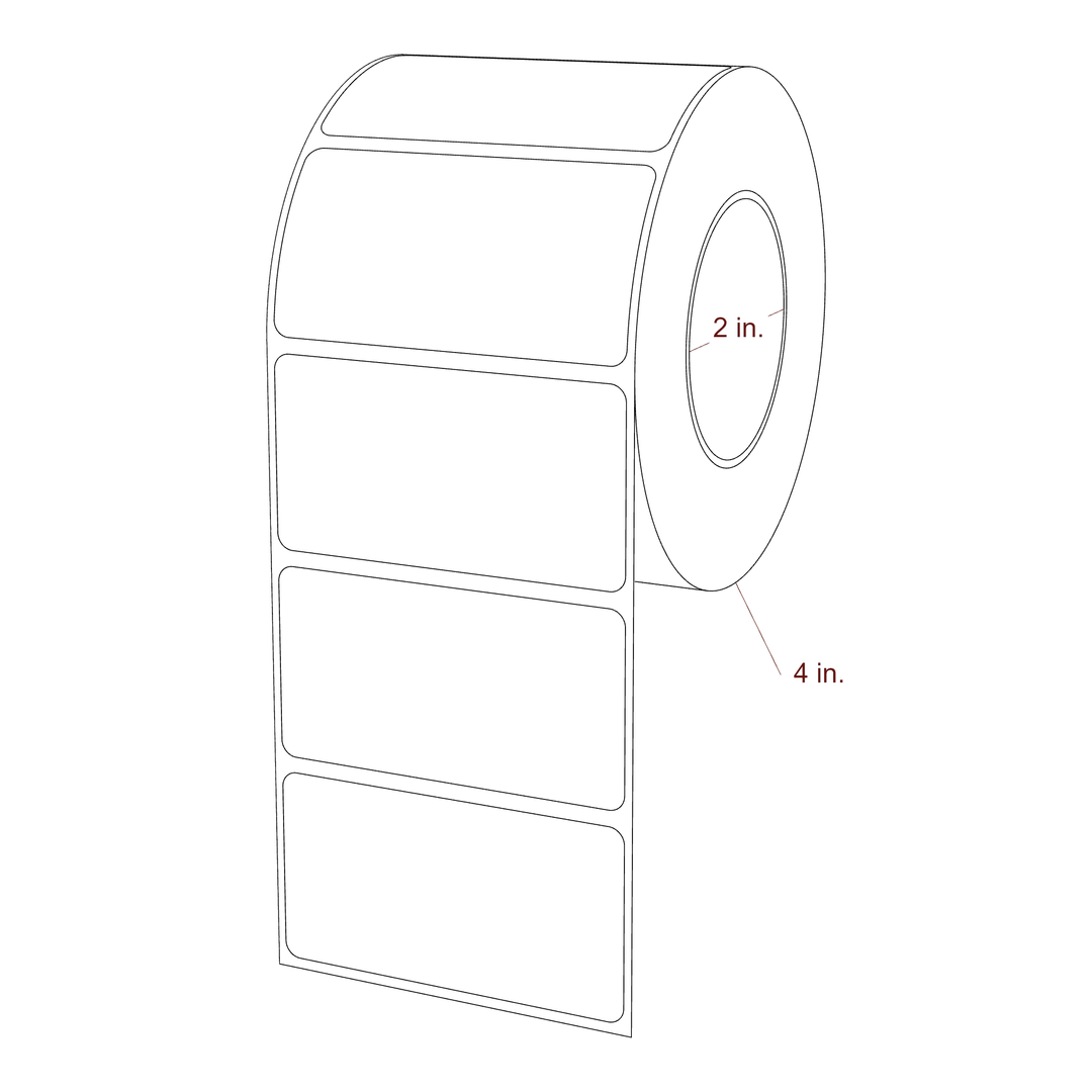 2.85" x 1.5" Rectangle Roll for Epson ColorWorks, VIPColor & Primera Printers; 2.85" x 1.5" Rectangle Label Diagram