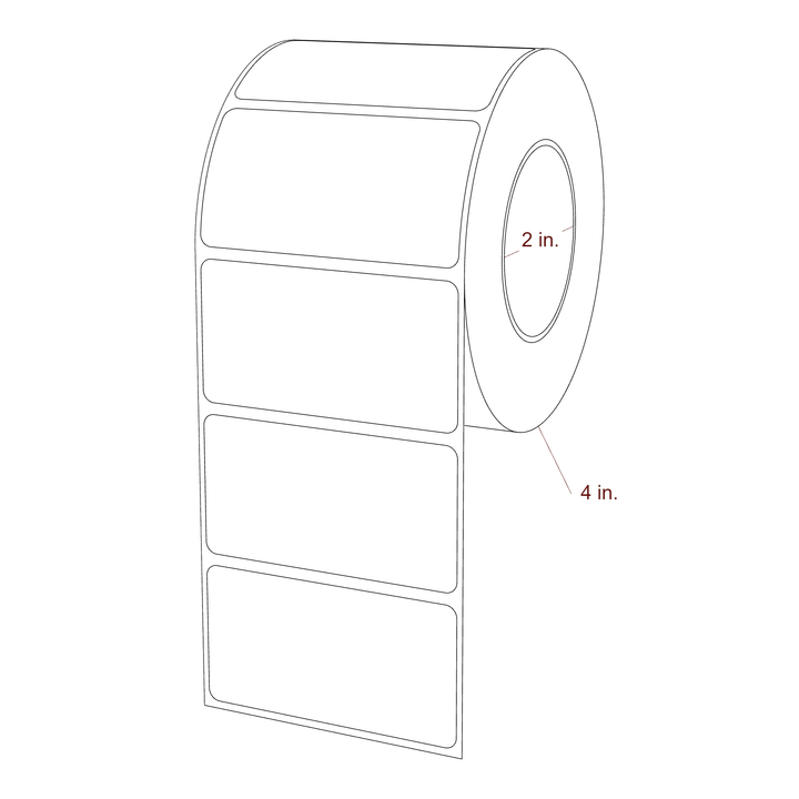 2.85" x 1.5" Rectangle Roll for Epson ColorWorks, VIPColor & Primera Printers; 2.85" x 1.5" Rectangle Label Diagram