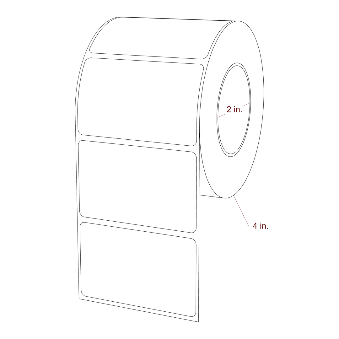 2.85" x 1.75" Rectangle Roll for Epson ColorWorks, VIPColor & Primera Printers; 2.85" x 1.75" Rectangle Label Diagram