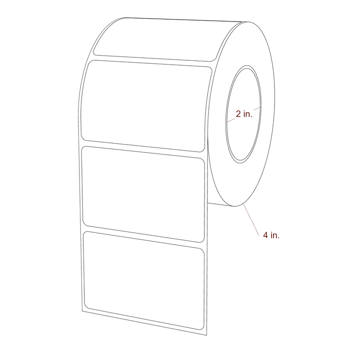 2.85" x 1.75" Rectangle Roll for Epson ColorWorks, VIPColor & Primera Printers; 2.85" x 1.75" Rectangle Label Diagram