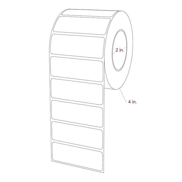 2.85" x 1" Rectangle Roll for Epson ColorWorks & Primera Printers; 2.85" x 1" Rectangle Label Diagram