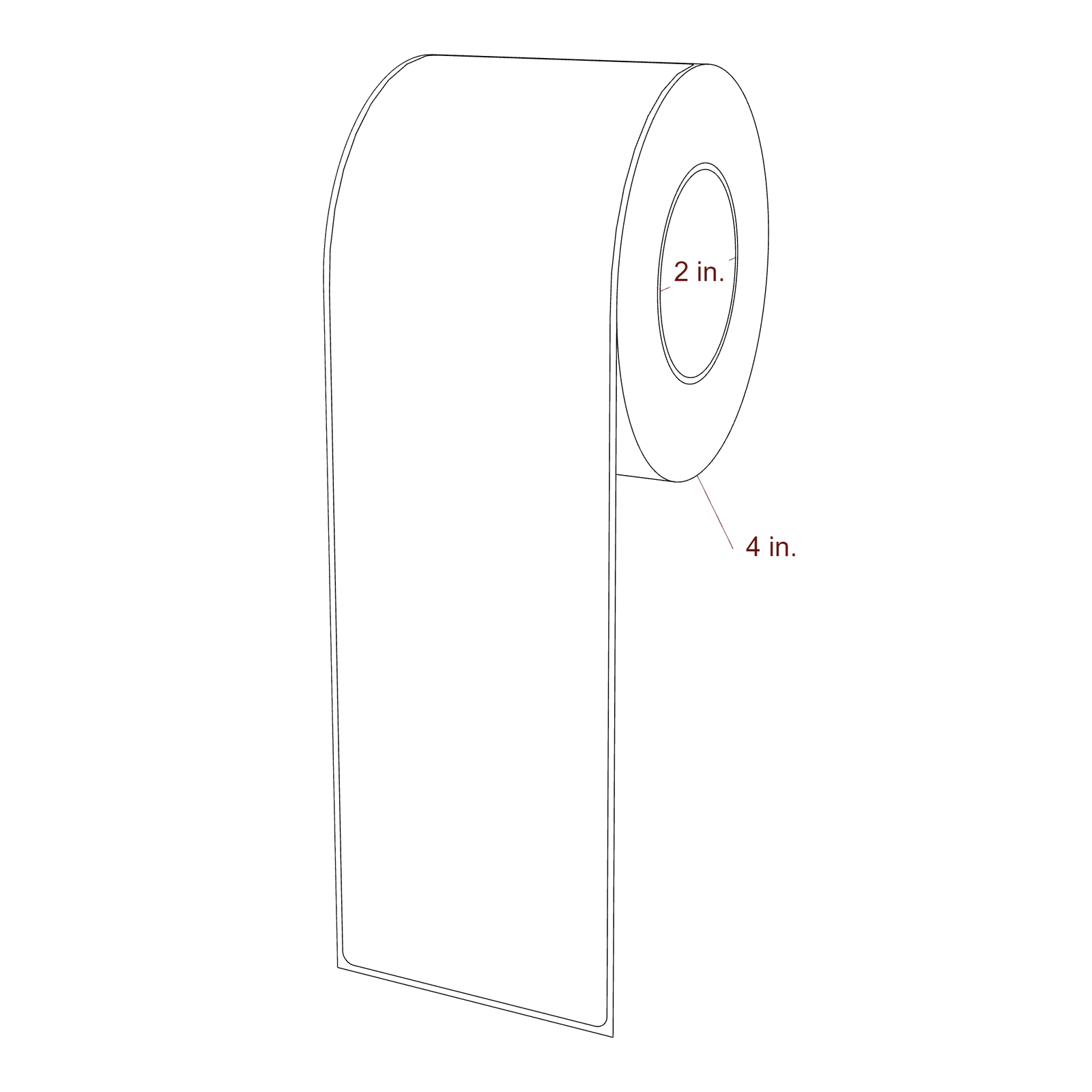 2.85" x 10" Rectangle Roll for Epson ColorWorks, VIPColor & Primera Printers; 2.85" x 10" Rectangle Label Diagram