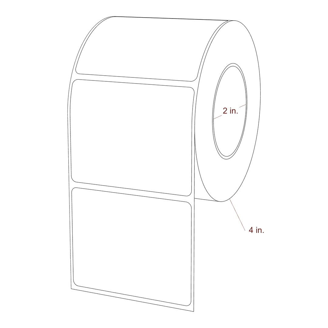 2.85" x 2.25" Rectangle Roll for Epson ColorWorks, VIPColor & Primera Printers; 2.85" x 2.25" Rectangle Label Diagram