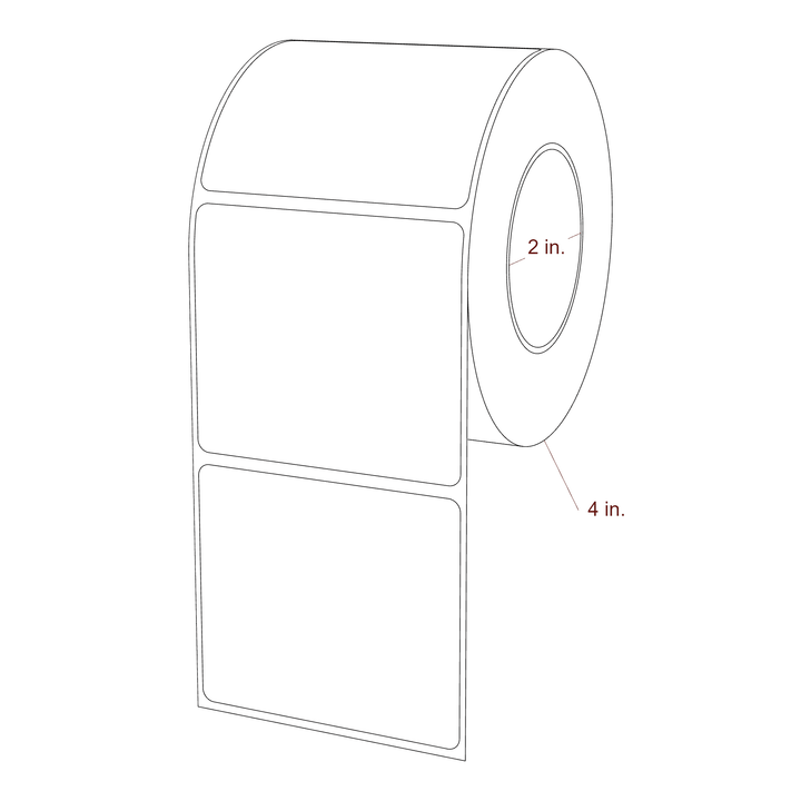 2.85" x 2.5" Rectangle Roll for Epson ColorWorks, VIPColor & Primera Printers; 2.85" x 2.5" Rectangle Label Diagram