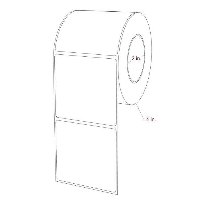 2.85" x 2.75" Rectangle Roll for Epson ColorWorks, VIPColor & Primera Printers; 2.85" x 2.75" Rectangle Label Diagram