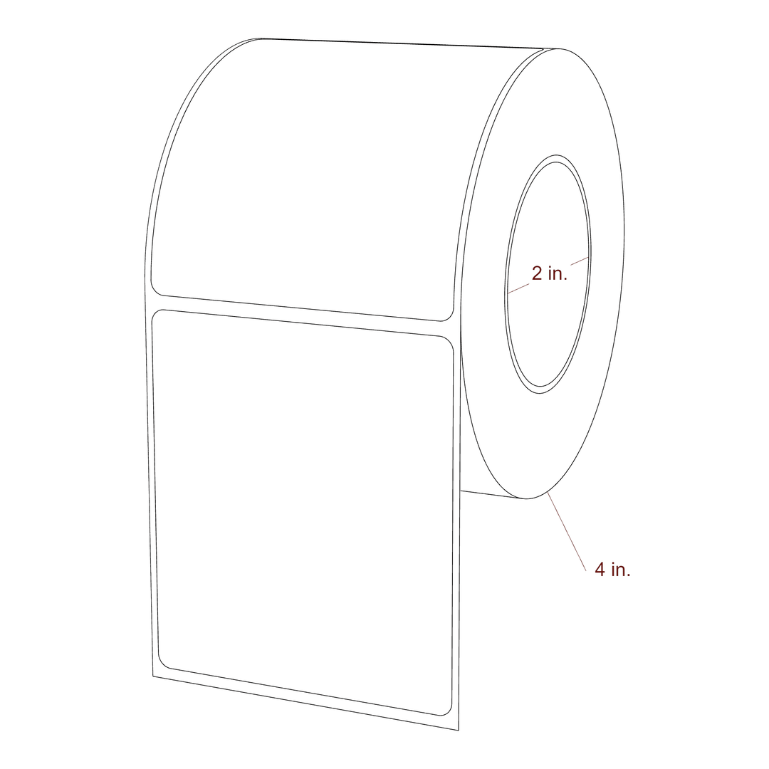 2.85" x 3.25" Rectangle Roll for Epson ColorWorks, VIPColor & Primera Printers; 2.85" x 3.25" Rectangle Label Diagram
