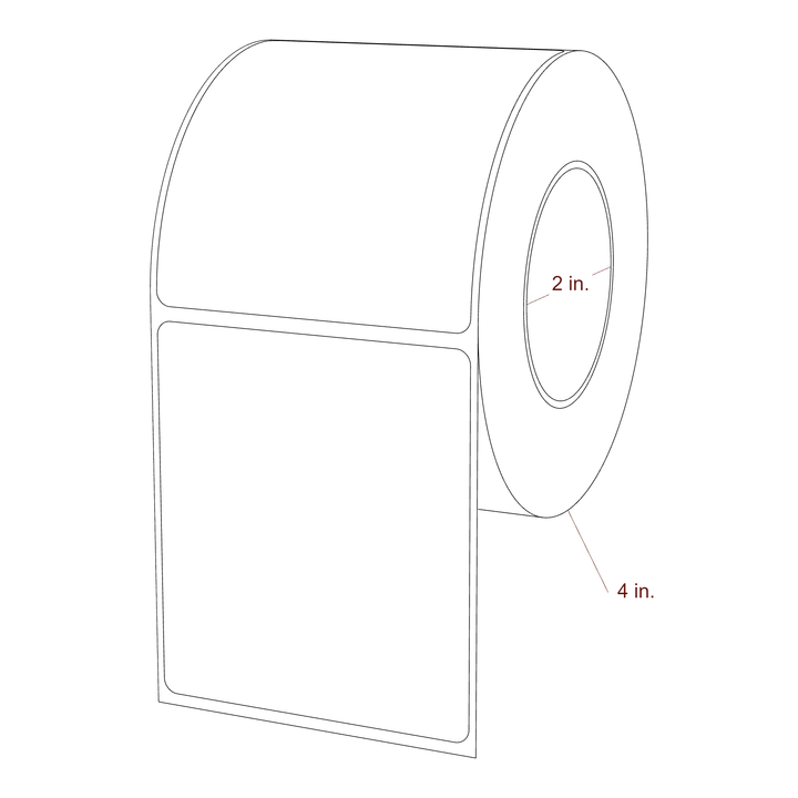 2.85" x 3.25" Rectangle Roll for Epson ColorWorks, VIPColor & Primera Printers; 2.85" x 3.25" Rectangle Label Diagram
